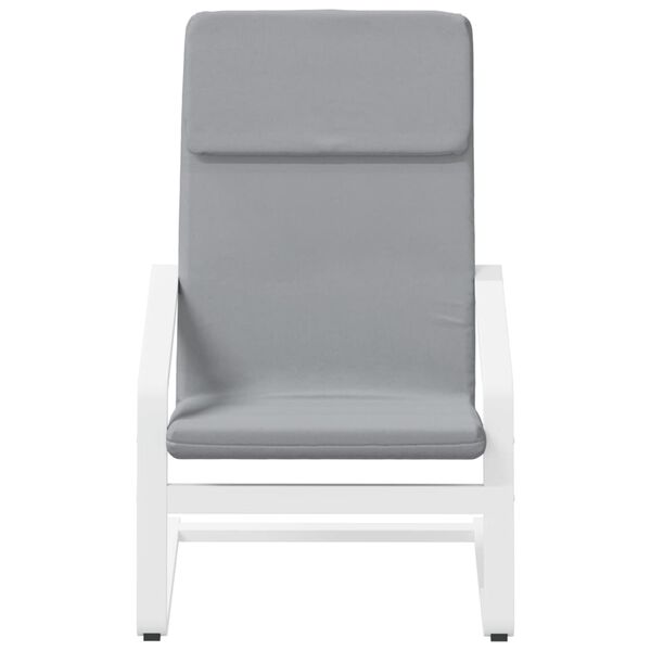 vidaXL Sillón de relax con taburete tela gris claro