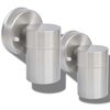 vidaXL L&aacute;mpara de pared exterior 2 uds acero inoxidable descendente