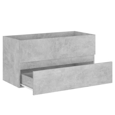 vidaXL Juego de muebles de baño madera de ingeniería gris hormigón