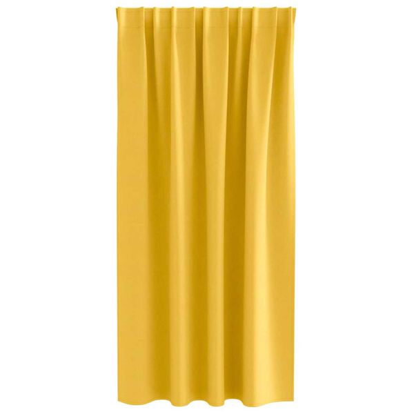 vidaXL Cortinas Opacas con Anillas 2 pcs Amarillo Mostaza 175 x 140 cm