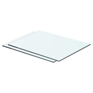 vidaXL Estantes 2 unidades panel de vidrio transparente 40x25 cm