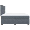 vidaXL Cama box spring con colch&oacute;n terciopelo gris oscuro 180x200 cm