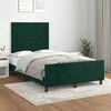 vidaXL Estructura cama sin colch&oacute;n terciopelo verde oscuro 120x200 cm