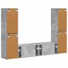 vidaXL Conjunto de mueble de TV 6 pcs Gris Concreto