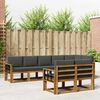 vidaXL Conjunto de sof&aacute;s de exterior 8 pcs Natural y Antracita