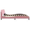 vidaXL Estructura de cama Dover terciopelo rosa 200x200 cm