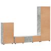 vidaXL Conjunto de mueble de TV con caj&oacute;n FLORIN Gris Concreto