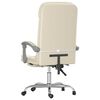 vidaXL Silla de oficina reclinable masaje cuero sint&eacute;tico color crema