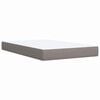 vidaXL Cama box spring con colch&oacute;n tela gris taupe 120x190 cm