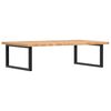 vidaXL Estante de lavabo de pared de acero y madera maciza de roble