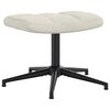 vidaXL Sill&oacute;n de relax con taburete terciopelo blanco crema