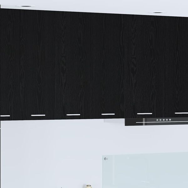 vidaXL Mueble colgante con almacenamiento Roble Negro 60 x 31 x 80 cm