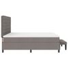 vidaXL Cama tipo Box Spring con colch&oacute;n Taup&eacute; 200 x 200 cm tela