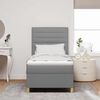 vidaXL Cama tipo Box Spring con colchón Gris claro 90 x 190 cm tela