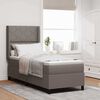 vidaXL Cama Box Spring LED con colch&oacute;n Taup&eacute; 80 x 200 cm tela