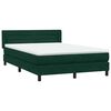 vidaXL Cama box spring con colch&oacute;n terciopelo verde oscuro 160x220 cm