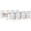 vidaXL Conjunto de Comedor de Jard&iacute;n 9 pcs Gris Claro Polipropileno