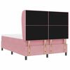 vidaXL Cama tipo Box Spring con colch&oacute;n Rosa 200 x 160 cm Terciopelo