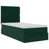 vidaXL Estructura cama otomana colchones terciopelo verde oscuro