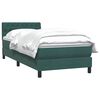 vidaXL Cama box spring con colch&oacute;n terciopelo verde oscuro 80x210 cm