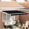 vidaXL Toldo Retr&aacute;ctil Manual Negro 350 x 250 cm tela