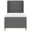 vidaXL Cama tipo Box Spring con colch&oacute;n Gris oscuro 190 x 90 cm tela