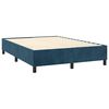 vidaXL Cama box spring con colch&oacute;n terciopelo azul oscuro 140x190 cm