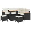 vidaXL Conjunto de sof&aacute; de jard&iacute;n con coj&iacute;n 8 pcs Negro Polirat&aacute;n