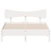 vidaXL Estructura de cama sin colch&oacute;n madera maciza blanca 120x190 cm