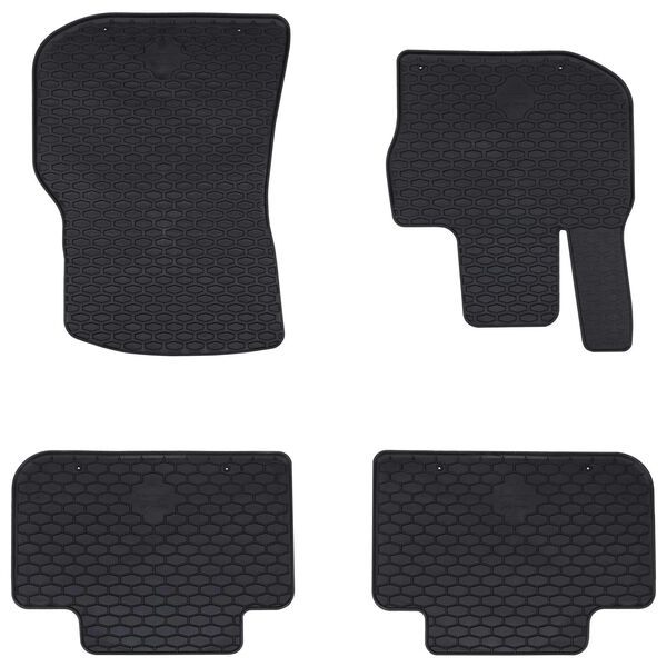 vidaXL Alfombrilla de Coche 4 pcs Negro TPE