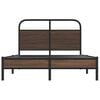 vidaXL Estructura de cama sin colchón 120x190 cm madera marrón roble