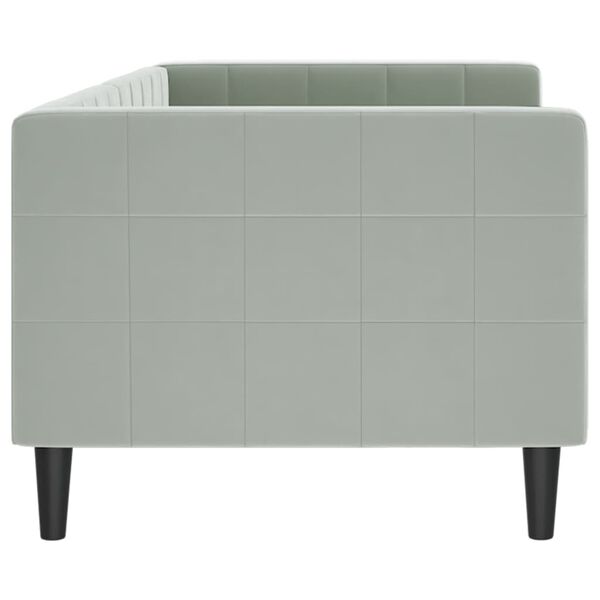 vidaXL Sof&aacute; cama sin colch&oacute;n terciopelo gris claro 80x200 cm
