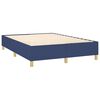 vidaXL Cama box spring colch&oacute;n y luces LED tela azul 140x200 cm