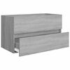 vidaXL Set de muebles de ba&ntilde;o 2 pzas madera contrachapada gris sonoma