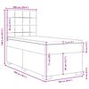 vidaXL Cama box spring con colchón terciopelo rosa 100x200 cm