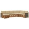 vidaXL Conjunto de sof&aacute;s de exterior con coj&iacute;n 6 pcs Natural
