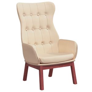 vidaXL Sill&oacute;n de relax de tela color crema