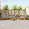 vidaXL Conjunto de sof&aacute;s de exterior 8 pcs Gris Natural y Claro