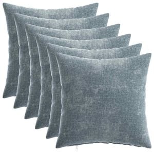 vidaXL Funda de almohada 6 uds. HEERLEN Azul Claro 30 x 30 cm