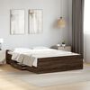 vidaXL Cama con cajones madera de ingenier&iacute;a marr&oacute;n roble 120x190 cm