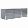 vidaXL Arriate de jard&iacute;n de acero galvanizado gris 240x80x77 cm