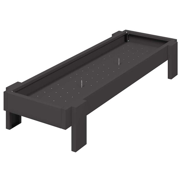 vidaXL Canal&oacute;n de alimentaci&oacute;n para pollos Negro 80 x 28 x 13.5 cm