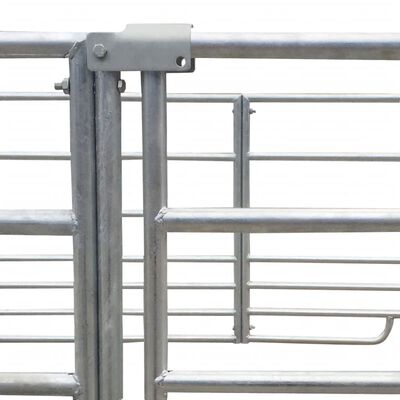 vidaXL Corral para ovejas de 4 paneles acero galvanizado 137x137x92 cm