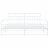 vidaXL Estructura cama sin colchón con estribo metal blanco 193x203 cm