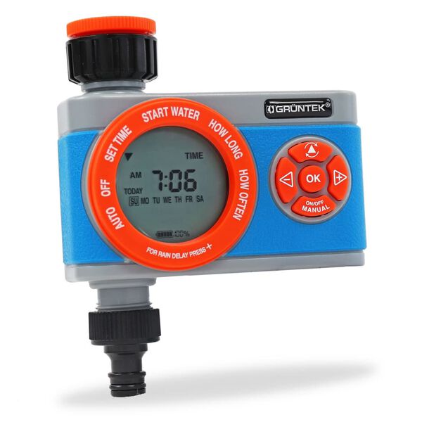 GR&Uuml;NTEK Temporizador digital de riego con pantalla