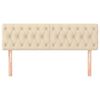 vidaXL Cabeceros tela crema 160x7x78/88 cm