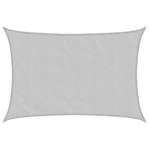 vidaXL Toldo de vela poli&eacute;ster oxford 100% gris claro 3x2 m