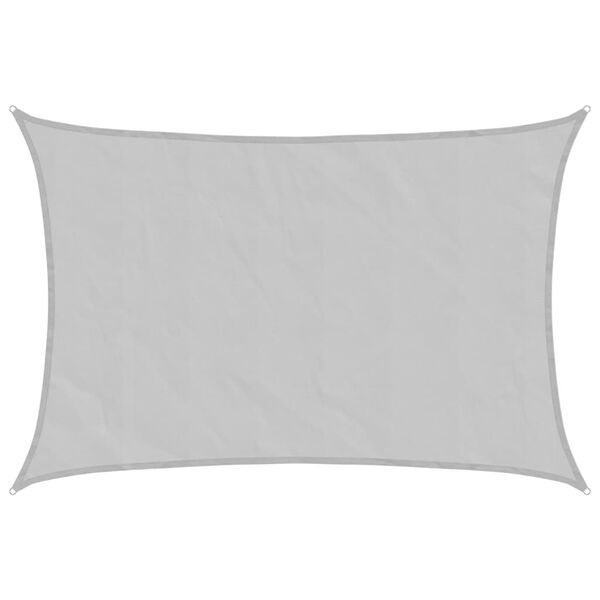 vidaXL Toldo de vela poli&eacute;ster oxford 100% gris claro 3x2 m