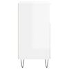 vidaXL Aparador de madera contrachapada blanco brillante 60x35x70 cm