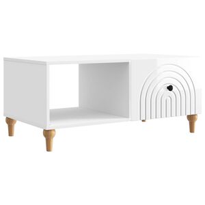 vidaXL Mesa de Caf&eacute; Brillante 90 x 50 x 40 cm Madera de Ingenier&iacute;a